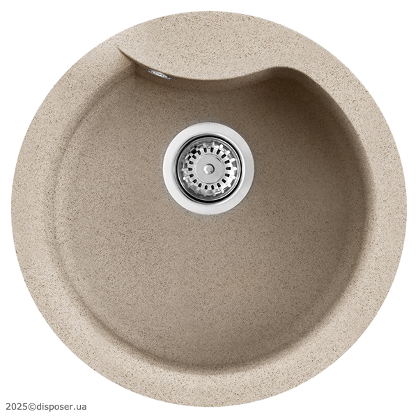 Кухонна мийка Elleci Ego Round Avena 51, граніт, 48,5 х 48,5 см.